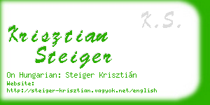 krisztian steiger business card